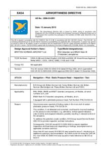 EASA AD No.: 2006-0143R1  EASA AIRWORTHINESS DIRECTIVE AD No.: 2006-0143R1