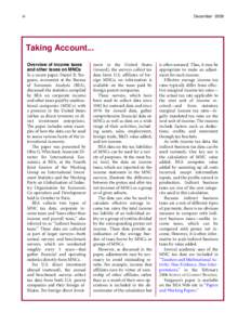 iv  December 2009 Taking Account... Overview of income taxes