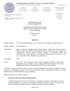 MID-MICHIGAN DISTRICT HEALTH DEPARTMENT An Accredited Local Public Health Department CLINTON Branch Office 1307 E. Townsend Rd. St. Johns, MI[removed]
