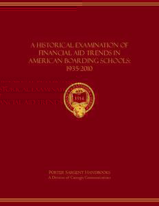 A historical Examination of Financial Aid Trends in american boarding Schools: [removed]