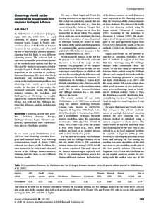 Correspondence  Clusterings should not be compared by visual inspection: response to Gagne´ & Proulx ABSTRACT