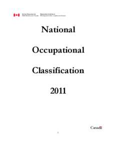 National Occupational Classification[removed]