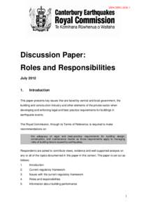 GEN.CERCDiscussion Paper: Roles and Responsibilities July 2012