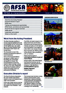 Rural Fire Service Association  RFSA e-newsletter Issue 5 – September 2009