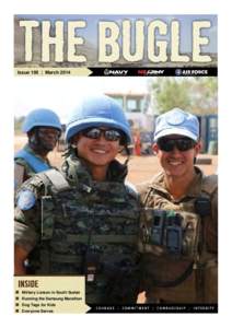 Issue 195 | March 2014   Military Liaison in South Sudan Running the Samsung Marathon  Dog Tags for Kids  Everyone Serves