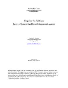 Microsoft Word - Corp Tax Incidence Review of General Eq Estimates_5_2010 final.docx