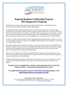 Regional Residency Fellowship Program