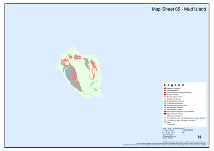 Map Sheet 65 - Mud Island  Legend Mangrove Shrubland Estuarine Wetland Coastal Saltmarsh Aggregate/Unknown