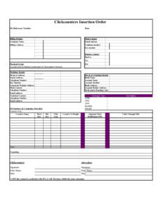 Clickcounters Insertion Order IO Reference Number Date  Billing Details: