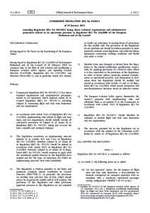 Commission Regulation (EU) Noof 29 January 2014 amending Regulation (EU) Nolaying down technical requirements and administrative procedures related to air operations pursuant to Regulation (EC) No 216/