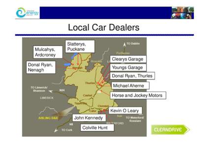 Local Car Dealers Mulcahys, Ardcroney Slatterys, Puckane