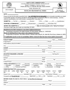 SAFETY FIRE COMMISSIONER  COMMISSIONER OF INSURANCE •INDUSTRIAL LOAN COMMISSIONER • SAFETY FIRE COMMISSSIONER Ralph T Hudgens, Commissioner