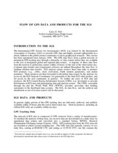 Flow of GPS Data and Products for the IGS