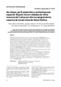 Dres. María Inés Mota, Gustavo Varela, Br. María del Pilar Gadea y colaboradores