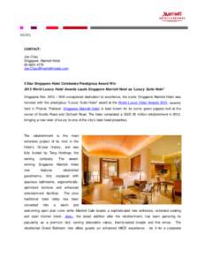 Marriott Hotels & Resorts Press Release Template