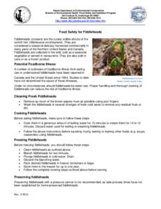 Alaska Department of Environmental Conservation Division of Environmental Health -Food Safety and Sanitation Program 555 Cordova St, Anchorage AK[removed]Phone: ([removed]Fax[removed]http://www.dec.alaska.gov/eh