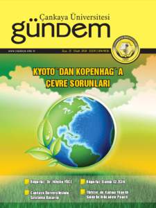 www.cankaya.edu.tr  Sayı: 35 Ocak 2010 ISSN[removed]KYOTO`DAN KOPENHAG`A ÇEVRE SORUNLARI