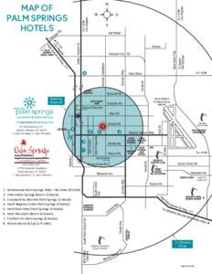 MAP OF PALM SPRINGS HOTELS Walking Distance