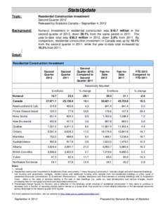 Microsoft Word - Residential Construction Investment StatsUpdate Second Quarter 2012.docx