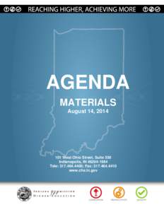 AGENDA MATERIALS August 14, [removed]West Ohio Street, Suite 550 Indianapolis, IN[removed]
