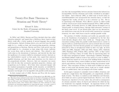 Edward N. Zalta  Twenty-Five Basic Theorems in