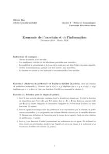 Olivier Bos olivier.bos[at]u-paris2.fr Licence 3 – Sciences Economiques Université Panthéon-Assas