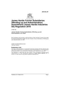 Hardie / European Company Regulation / Structure / Companies listed on the New York Stock Exchange / James Hardie / Law