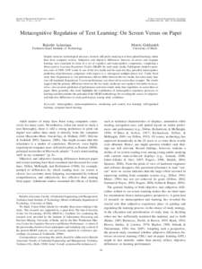 Journal of Experimental Psychology: Applied 2011, Vol. 17, No. 1, 18 –32 © 2011 American Psychological Association 1076-898X/11/$12.00 DOI: a0022086