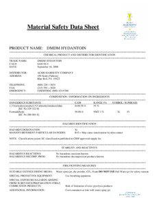 Material Safety Data Sheet  PRODUCT NAME: DMDM HYDANTOIN