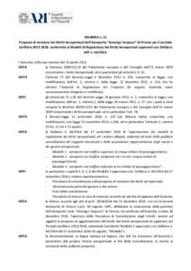 DELIBERA n. 31 Proposta di revisione dei Diritti Aeroportuali dell’Aeroporto “Amerigo Vespucci” di Firenze per il periodo tariffario: conformità ai Modelli di Regolazione dei Diritti Aeroportuali approva