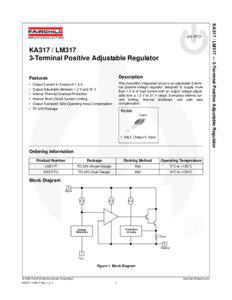 KA317 / LM317 3-Terminal Positive Adjustable Regulator Features