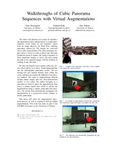 Walkthroughs of Cubic Panorama Sequences with Virtual Augmentations Chris Warrington Gerhard Roth