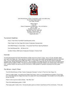 Games / World Series of Poker / Andrew Cohen / Anthony Nguyen / Travis Jonas / David Pham / Diego Cordovez / Year of birth missing / Game players / Poker