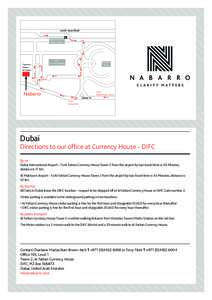 Sheikh Zayed Road Emirates Towers Metro Station Currency House