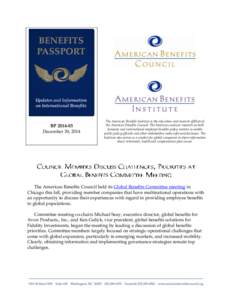 BPDecember 30, 2014 The American Benefits Institute is the education and research affiliate of the American Benefits Council. The Institute conducts research on both domestic and international employee benefits 