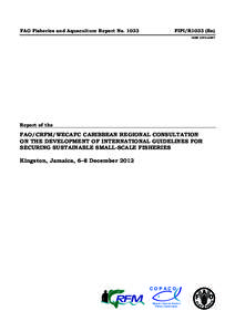 FAO Fisheries and Aquaculture Report No[removed]FIPI/R1033 (En) ISSN[removed]Report of the