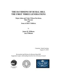 Microsoft Word - The Davidsons of Rural Hill