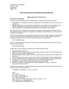 CPD 13-8 Concrete Pavement Smoothness 2010 Specification