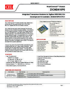 DATA SHEET  MeshConnect™ Module