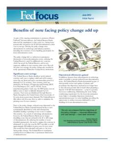 Benefits of note facing policy change add up