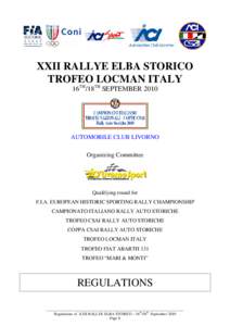 Elba / Geography of Italy / Italy / Rallying / Auto racing / Italian Rally Championship