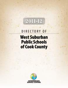 [removed]DIRECTORY OF West Suburban Public Schools of Cook County