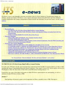 ITS-Davis e-news - current issue
