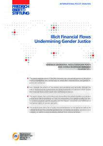 INTERNATIONAL POLICY ANALYSIS  Illicit Financial Flows Undermining Gender Justice  VERONICA GRONDONA, NICOLE BIDEGAIN PONTE