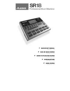 Alesis SR18 Quickstart Manual - RevA