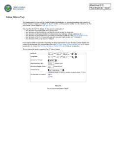 Attachment G1 « OE/AAA FAA Brighton Tower  Notice Criteria Tool