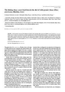 Revista Brasileira de Ornitologia[removed]setembro de 2006 The fishing rhea: a new food item in the diet of wild greater rheas (Rhea americana, Rheidae, Aves) Cristiano Schetini de Azevedo 1, Herlandes Penha Tinoc