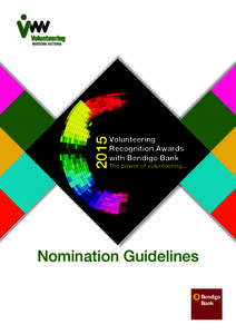 2015  Volunteering Recognition Awards with Bendigo Bank