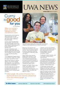 UWA  NEWS 10 March 2008 Volume 27 Number 1 Curry  is