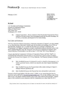 Celgene Corporation; Rule 14a-8 no-action letter